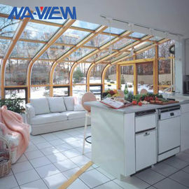 中国 美しい曲げられた屋根のSunroomの支えがない温室のSunrooms 工場