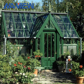 緑の庭の温室のアルミニウム小さいガラス温室の習慣