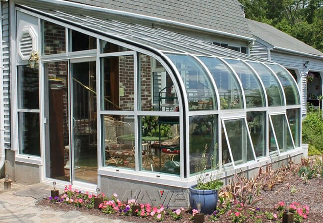 4つの季節のポーチの付加の現代Sunroomの付加の薄板になるガラス屋根 0